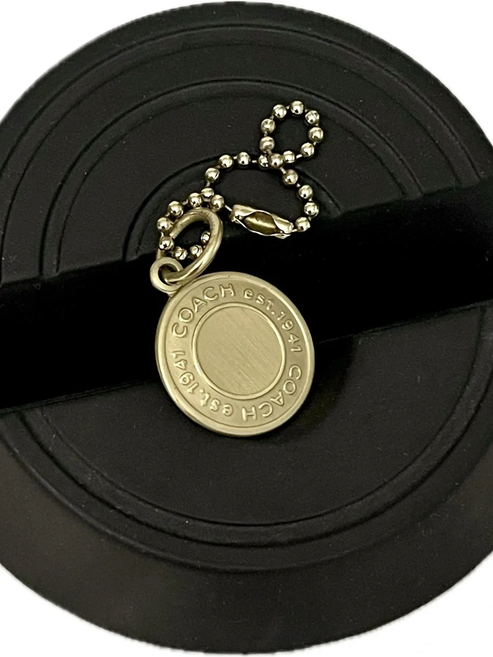 Coach Gold Tone Snap Head Charm w/ Ball Chain